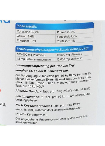 Вітамінний комплекс Canhydrox GAG для собак при проблемах з суглобами та м_язами 2 кг 1200 табл. Canina (355253323)