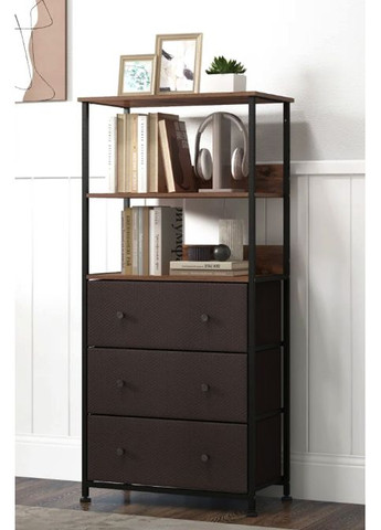 Стеллаж Skiff с текстильными ящиками в стиле Loft Costway (361952142)