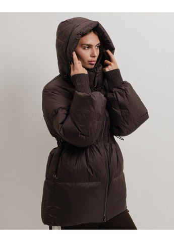 Темно-коричневая зимняя куртка зимняя шоколад Clasna