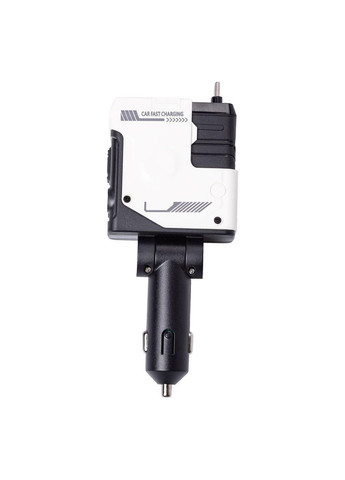 Автомобильное зарядное устройство MECHA с выдвижными кабелями и портами USB/Type-C Белый HP-A1W Shenzhen (368767441)