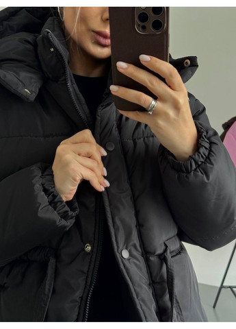 Чорна зимня стильна куртка, колір чорний Fashion