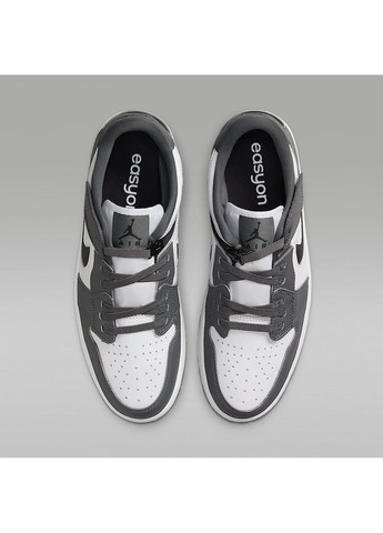 Чорні кросівки чоловічі 1 low flyease white/black Air Jordan