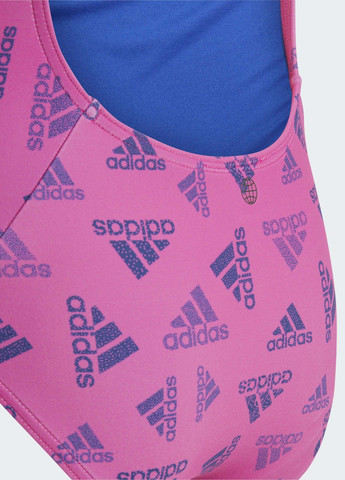 Розовый летний купальник с логотипом adidas