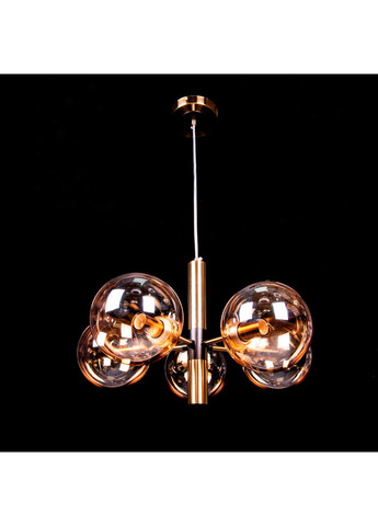 Підвісна люстра в стилі лофт на 5 лампочок 2773/5P/amber ball No Brand (352230185)