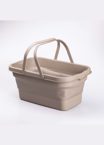 Кошик для пікніка зі столиком розкладний 44х26х23 см, бежевий SLOW JOURNEY (327415873)