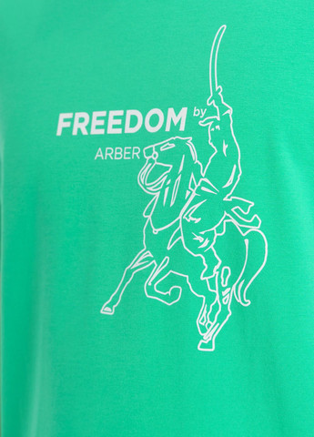 Зеленая футболка унисекс freedom зеленая Arber T-SHIRT FF19