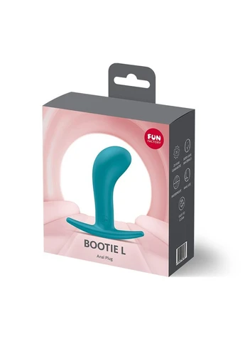 Анальна пробка BOOTIE L Aquamarine, діаметр 3,8 см, тонкий обмежувач Fun Factory (386868270)