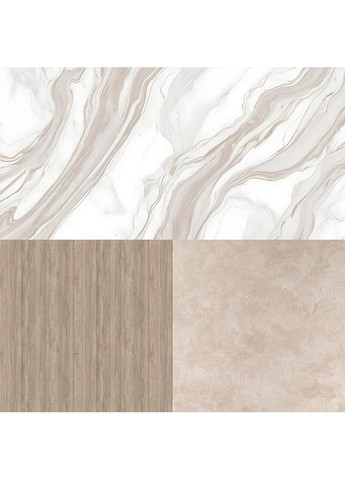 Кутовий вініловий фотофон 3D, мармурова стіна, дерев’яна і бежева кам’яна підлога, 80×80 см, №58471 PhotoVinyl (354358521)