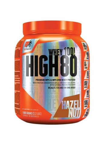 High Whey 80 1000 g /33 servings/ Hazelnut Extrifit (292285415)