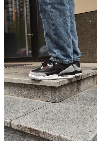 Черные летние кроссовки nike air jordan 1 retro mid smoke grey найк аир джордан No Brand