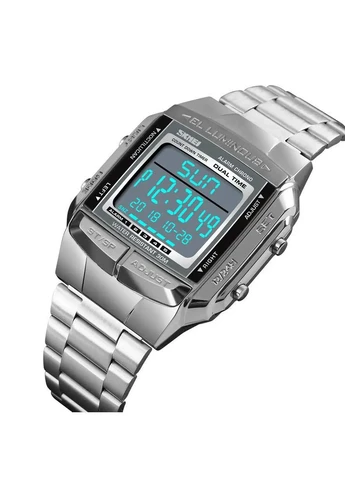 1381 illuminator сріблястий чоловічий спортивний годинник Skmei 1381 silver (390308633)