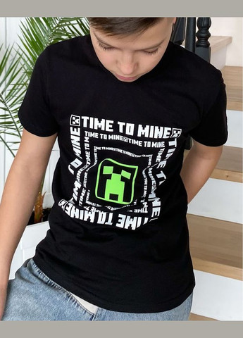 Чорна літня футболка для хлопчика "gamer" hc (h001-6021g) No Brand