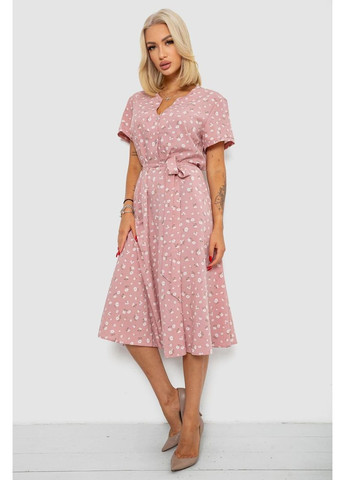 Комбинированное повседневный платье софт с принтом, 230r0032-1 Ager