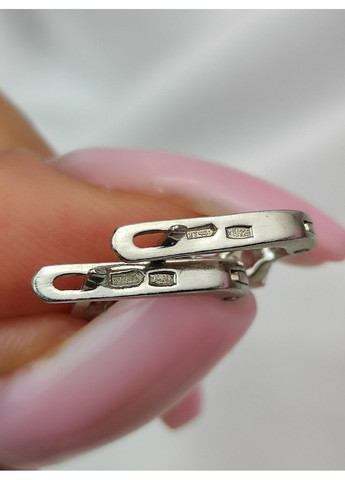 Дитячі срібні сережки Бантики 925 проби на англійській застібці No Brand (367089331)