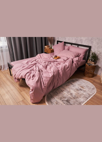 Комплект постільної білизни Satin Stripe полуторний євро 160х220 наволочки 4х70х70 (MS-820003559) Moon&Star Stripe Candy (288043543)