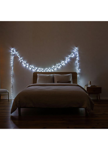 Новорічна гірлянда 14 м 160 LED чорний провід для прикраси інтер'єру світлодіодна нитка для свята Garlando (370432715)