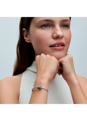 Серебряная бусина Пандора "Зеленые листья монстеры" 793332C01 Kabluchka (355346162)