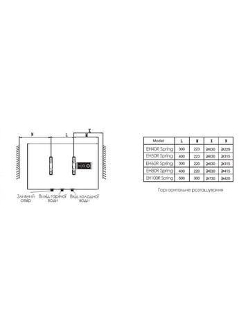 Водонагреватель (бойлер) электрический накопительный EH60R Spring WILLER