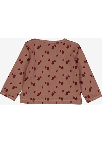 Кофейный демисезонный повседневный лонгслив Green Cotton с рисунком