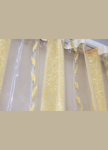 Гардина тюль органза готова 3 м Зелений 300x270 см (tul-1280т-5-01) No Brand (306633166)