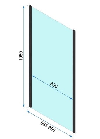 Душова кабіна RAPID SWING 100x120 BLACK Rea (386207654)