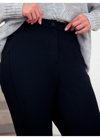 Жіночі теплі трикотажні брюки прямого силуету (bryuki-n1402-chernj) Nita (362693264)