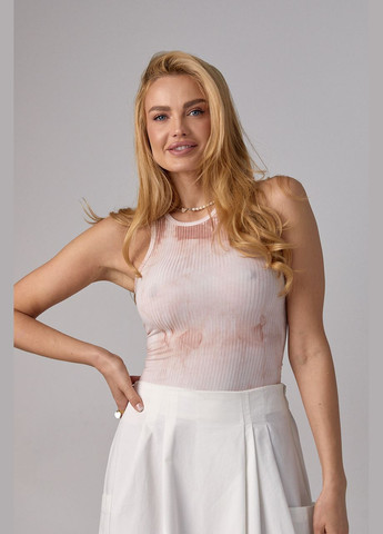 Майка в рубчик у техніці тай-дай Lurex — 292445268