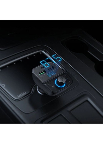 Автозарядка 3xUSB 31,5W (USB-C+2xUSB-A) BT Transmitter + TF Чорна (CD229) Ugreen (368631375)