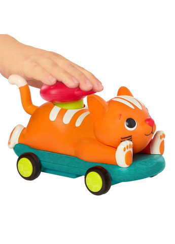 Машинка інерційна серії Лапкомобілі - Котик, колір помаранч Battat Lite (333708643)