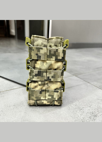 Подсумок под магазин АК/М16 каркасный открытого типа с Молли, Пиксель,, Cordura, подсумок под рожок WinTac (362601864)