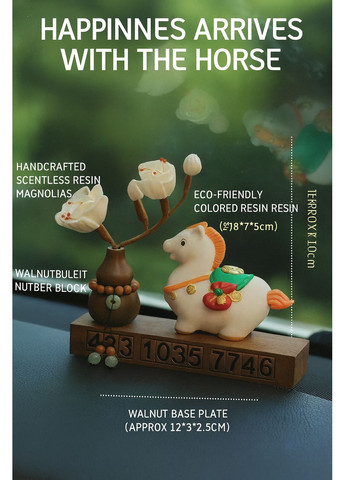Ароматерапевтичний декоративна статуетка «Щастя на коні» ефірна олія в комплекті — символ удачі, добробуту та гармонії No Brand (371499653)