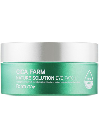 Гидрогелевые патчи с центелой азиатской Cica Farm Nature Solution Eye Patch 60шт (871184-7800) FarmStay (368608179)