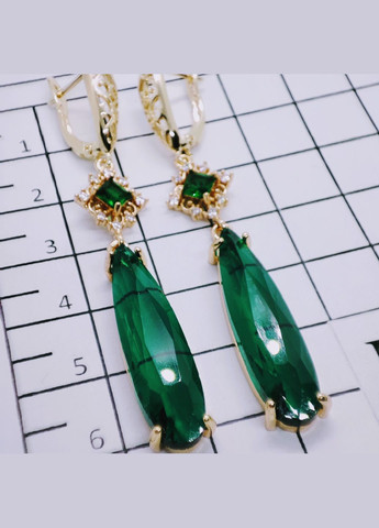 Сережки 3167 "Смарагд" з кристалами MINOV (316087493)