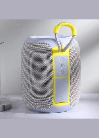 Портативная колонка TG655 5W с RGB подсветкой и ремешком, Громкая блютузная колонка. Цвет: серый No Brand (359474525)