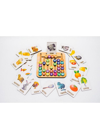 Деревянная игрушка монтессори "Азбука лабиринт" Puz72859, 25 карт 35 букв PuzzleOK (315352121)