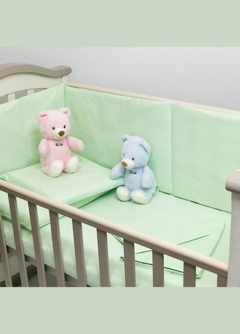 Комплект постельного белья в детской кровати (постель детская) Салатовый бязь 140x110, 120x60, 60x40 см Penetka (323210832)