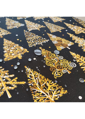 Скатертина Новорічна ялинка з тефлоновим просоченням Ø 140 см зелена (0102-R140) Maystat (365729065)