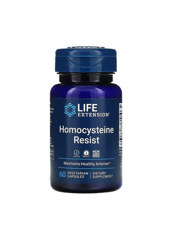 Гомоцистеин Homocysteine Resist – 60 вег.капсул Life Extension (285718669)