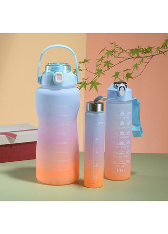 Набір із 3 пляшок для води 300мл, 900мл, 2л No Brand (322769039)