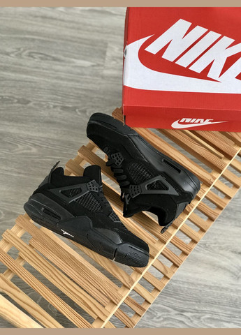 Кросівки жіночі і чоловічі Nike Air Jordan 4 Retro Black Cat black | Найк Аір Джордан 4 Ретро Блек Кет чорні No Brand чорні всесезони (307288639)