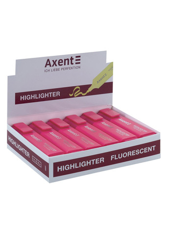 Маркер Highlighter цвет розовый ЦБ-00281264 Axent (343414522)