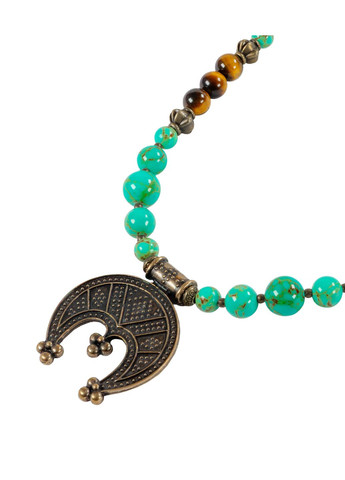Бусы "Бирюзовые сумерки" Бирюза, Тигровый глаз Fursa fashion (370299571)