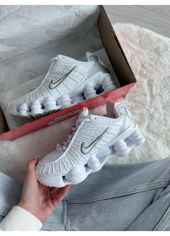 Кросівки жіночі і чоловічі Nike Shox TL White | Найк Шокс ТЛ білі демісезони (379863855)