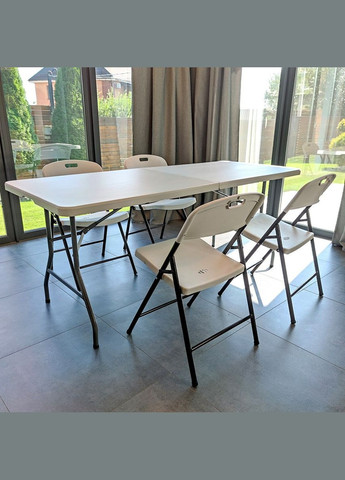 Складний стілець 46х52х79см Білий SW-00001609 Sticker Wall (370441106)