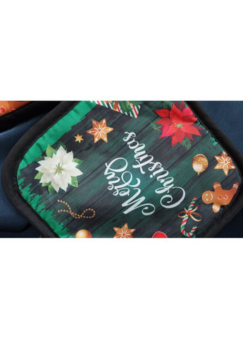 Новогодний подарочный набор кухонная перчатка и прихватка подарка (арт. 1708) No Brand (369962962)