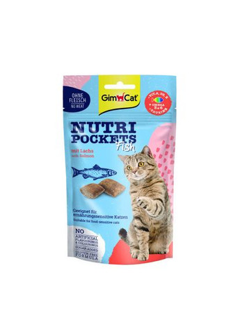 Лакомство для кошек Nutri Pockets Fish Лосось 60 г GimCat (331651922)