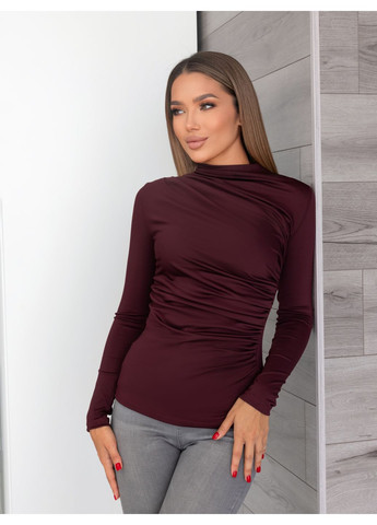 Базовый женский лонгслив с драпировкой Fashion Girl Sweet (361064586)