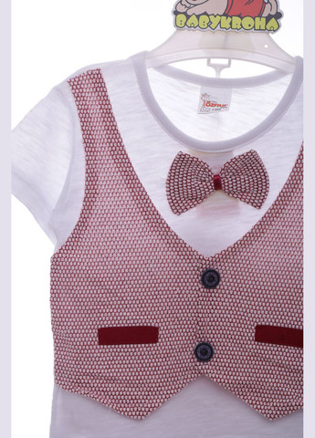 Комбінований літній літній костюм з жилеткою для хлопчика трикотажний червоний 86 см (37901) BABYKROHA