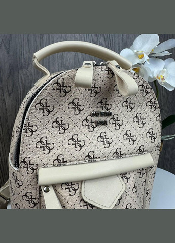 Жіночий мінірюкзачок для дівчат — прогулянковий стиль Guess Бежевий PTR No Brand (334729795)
