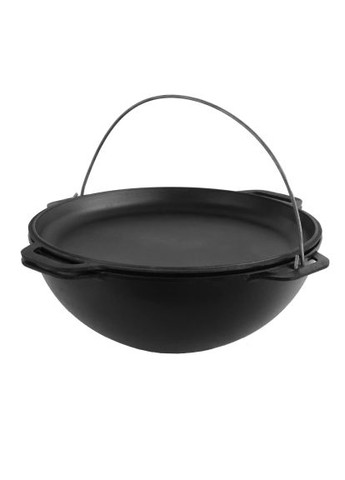 Котел туристичний (KA12-2) Brizoll чавунний азіатський з кришкою-сковородою 12 л (370892347)